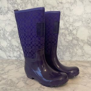 ⬇️PRICE DROP⬇️✨Coach✨ Purple Rainboots